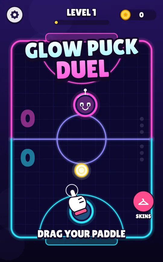 Glow Puck Duel screenshot 1