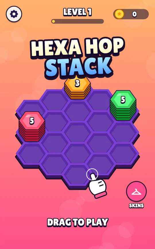 Hexa Hop Stack screenshot 1