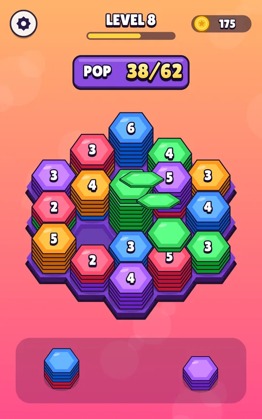 Hexa Hop Stack screenshot 2